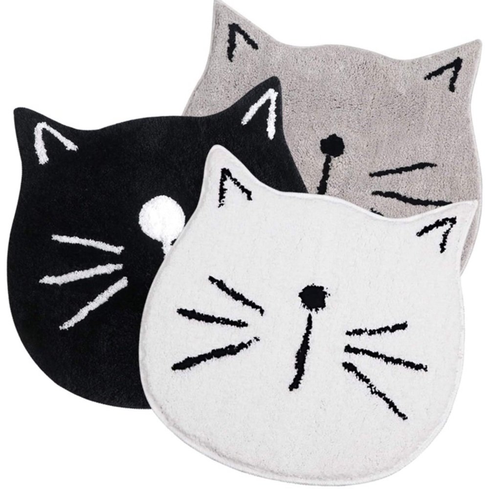Microfiber Absorbent Bathroom Mat Cat Face